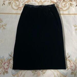 Classic black velvet skirt by JM petite collection size 14 petite